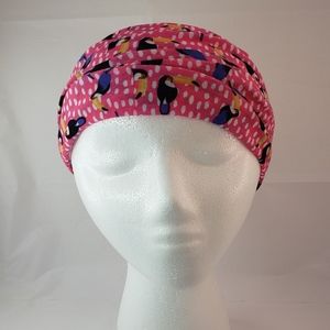 NWOT Boho Bandeau Pink Parrot Pattern